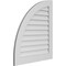 Ekena Millwork Quarter Round Top Left Surface Mount PVC Gable Vent w/ 3-1/2"W x 1"P Standard Frame, 30"W x 34"H GVPQL30X3401SN - alternate 2